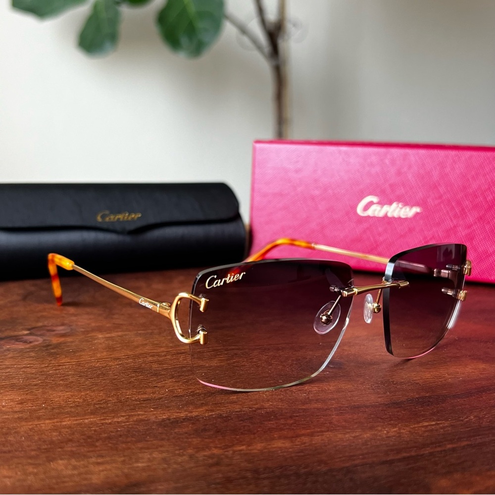 Cartier Sunglasses Gold Gray CT00920-002